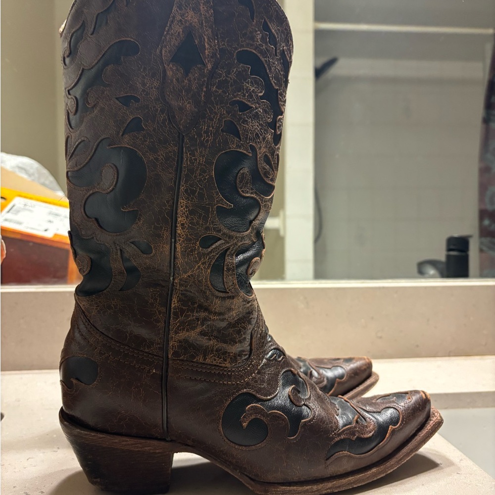 Corral Brown Heeled Boots